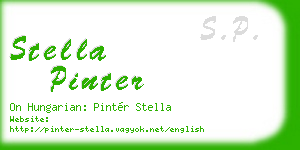 stella pinter business card